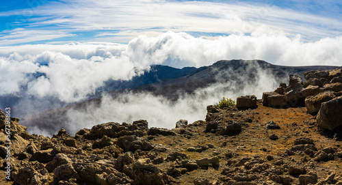 The Sliding Sands Trail Descending Into Haleakala Crater, Haleakala National Park, Maui, Hawaii, USA