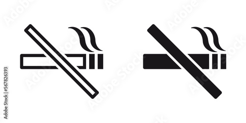 ofvs318 OutlineFilledVectorSign ofvs - no smoking vector icon . smoke sign . isolated transparent . black outline and filled version . AI 10 / EPS 10 / PNG . g11658