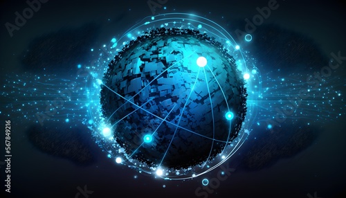 blue electric earth planet wallpaper