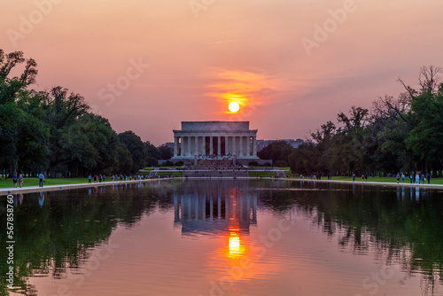 Lincoln Memorial sunset