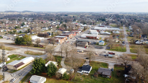 Aerial view of Cave City, Kentucky