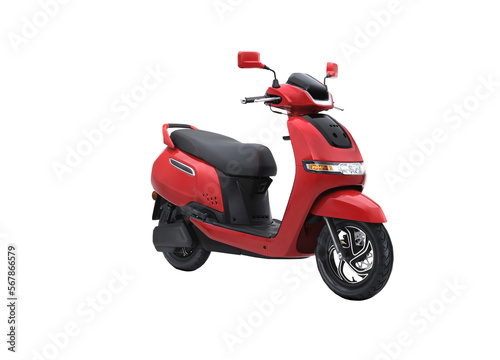 red motor scooter or red scooty 