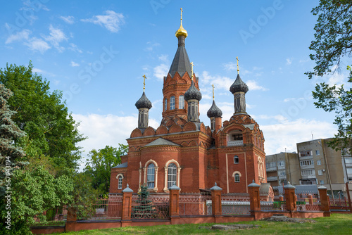  Church of the Transfiguration of the Savior (1904) on a sunny July day. Bryansk, Russia