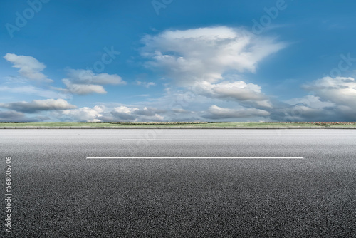 Outdoor road traffic and sky background