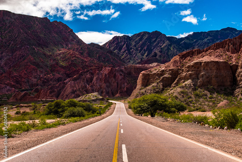 Vistas de la Ruta 68 en Cafayate, recorriendo La Quebtada de las Conchas, en Salta, Argentina