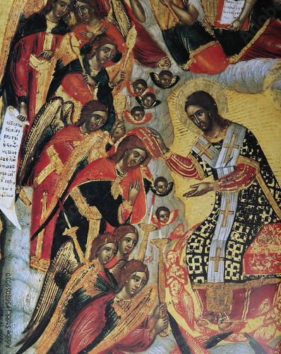 christian Byzantine icon in church of annuciation, Beirut, Lebanon
