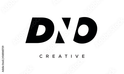 DNO letters negative space logo design. creative typography monogram vector
