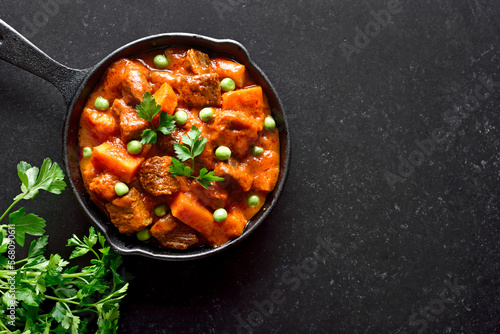 Beef stew with potatoes and carrots