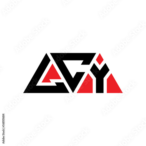 LCY triangle letter logo design with triangle shape. LCY triangle logo design monogram. LCY triangle vector logo template with red color. LCY triangular logo Simple, Elegant, and Luxurious Logo...