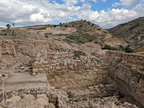 Decapolis City of Pella, Tabqet Fahel, Jordan,Ancient ruins of Pella 