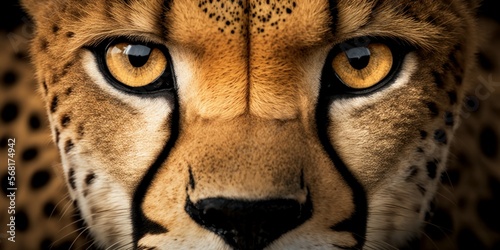 Close up photo of a cheetah - created with generative AI technology