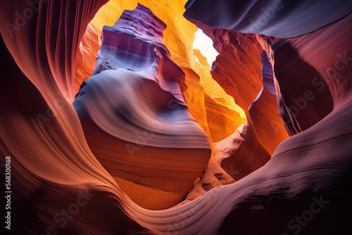 Arizona, USA's stunning Antelope Canyon. Generative AI