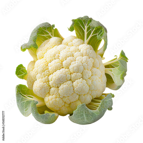 cauliflower (vegetable ingredient) isolated on transparent background cutout