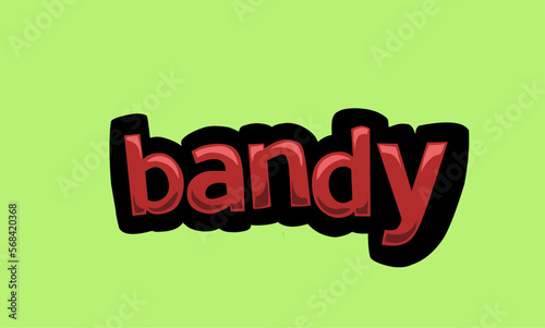 bandy writing vector design on a green background
