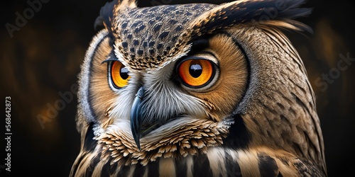 owl portrait detailed