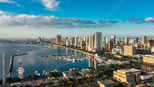 Cityscape of Manila the capital of the Philippines