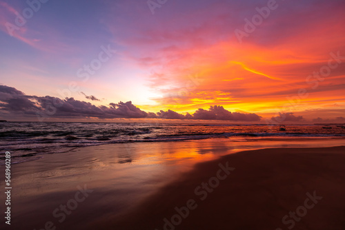 Sri Lanka zachód słońca ocean