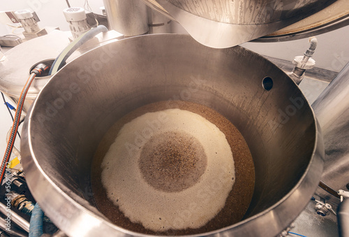 Beer in the brewing vat