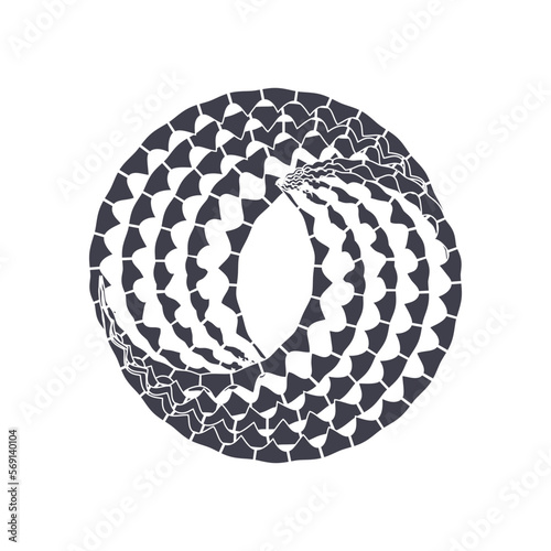 bagel with arrows vector isolated illustration