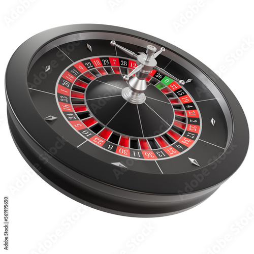 3d rendering - The casino roulette wheel 