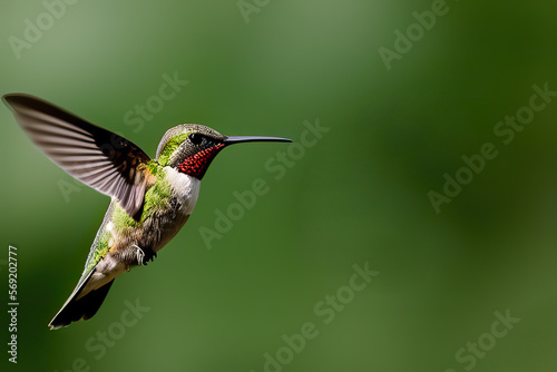 hummingbird flying outdoors