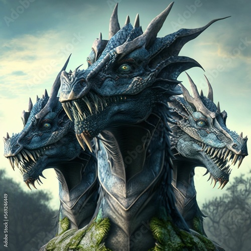 dragon hydra illustration design