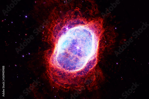 Bright, beautiful space nebula. Elements of this image furnished by NASA