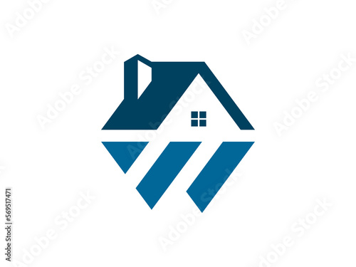 modern house letter W illustration vector logo