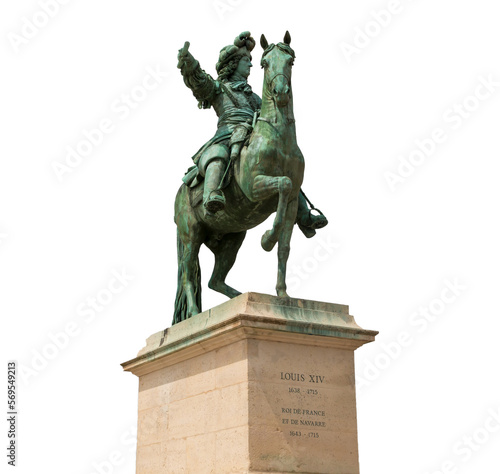 statue of LOUIS XIV , King of France from 1643 until his death in 1715. isolated