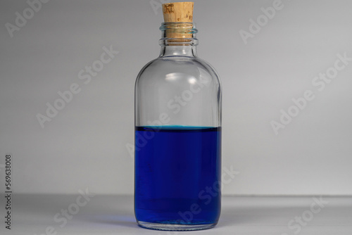 Blue mana potion gaming glass bottle