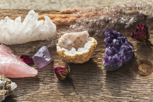 Alternative crystal healing or witchcraft set up