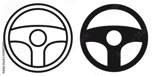 ofvs321 OutlineFilledVectorSign ofvs - steering wheel vector icon . steer sign . driving symbol . isolated transparent . black outline and filled version . AI 10 / EPS 10 / PNG . g11661