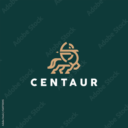 centaur logo mythology design icon,modern line style