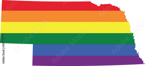 nebraska gay pride home vector state map [Converted]