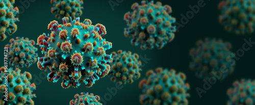 Macro coronavirus(covid-19) cell delta plus variant. B.1.1.529,B.1640.1,deltacron,COVID 19 variant of SARS-CoV-2 in 2022.Mutated coronavirus SARS-CoV-2 flu disease pandemic. Generative Ai