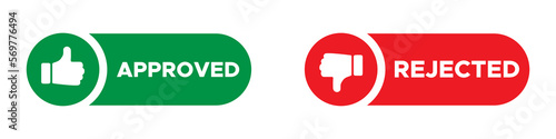 Approved and rejected icons