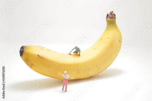 a mini of figure print the banana