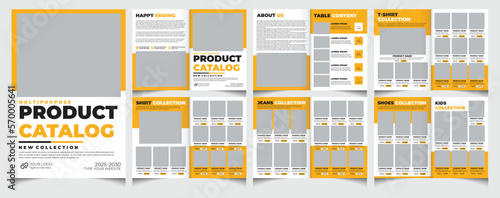 Multipurpose company product catalogue design template, clean and modern furniture catalog brochure design.