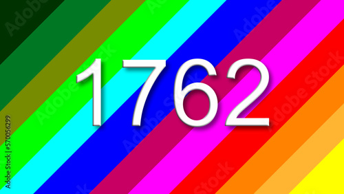 1762 colorful rainbow background year number
