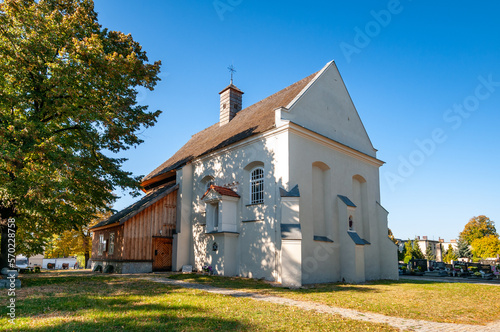 Wooden church st. Florian in Pleszew, Greater Poland Voivodeship, Poland