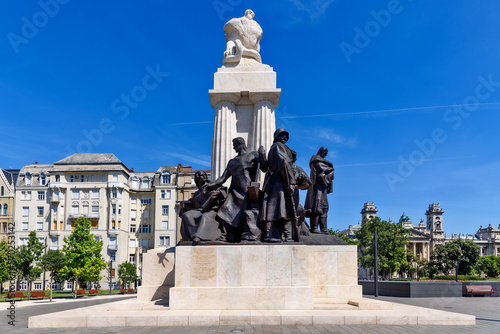 Statue of Istvan Tisza, a prime minister of Hungary in 1903-1905 and 1913-1917, in Budapest. The statue was erected on April 22, 1934.