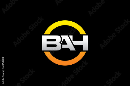 BAH creative letter logo design vector icon illustration