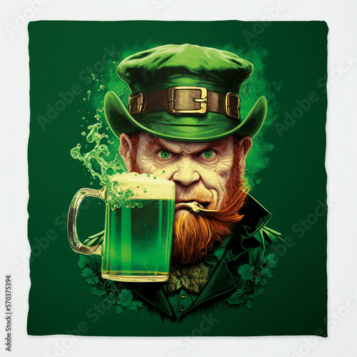 Leprechaun - Irischer Kobold - St. Patricks Day Meme - Generative AI