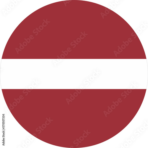 Latvia flag round shape 75