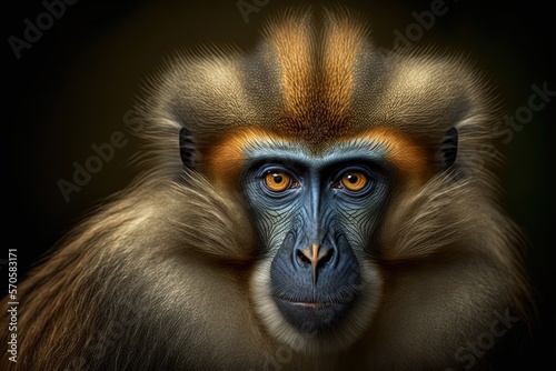 Monkey Stock Photo, Wildlife Photography Generative Ai