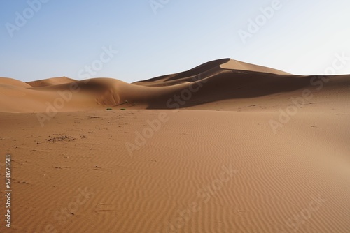 View to Erg Chigaga dune on Sahara desert in southeastern MOROCCO