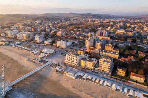 view of Italian coast at Senigallia town