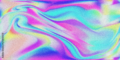 Abstract trendy holographic noisy grain background texture.