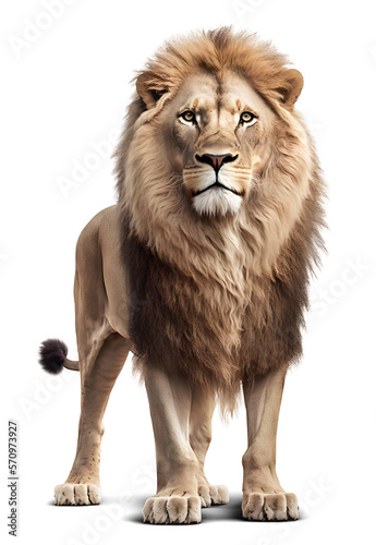 Lion, isolated on transparent background. Generative AI