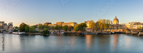 Paris riverside at sunrise overlooking Office Des Longitudes